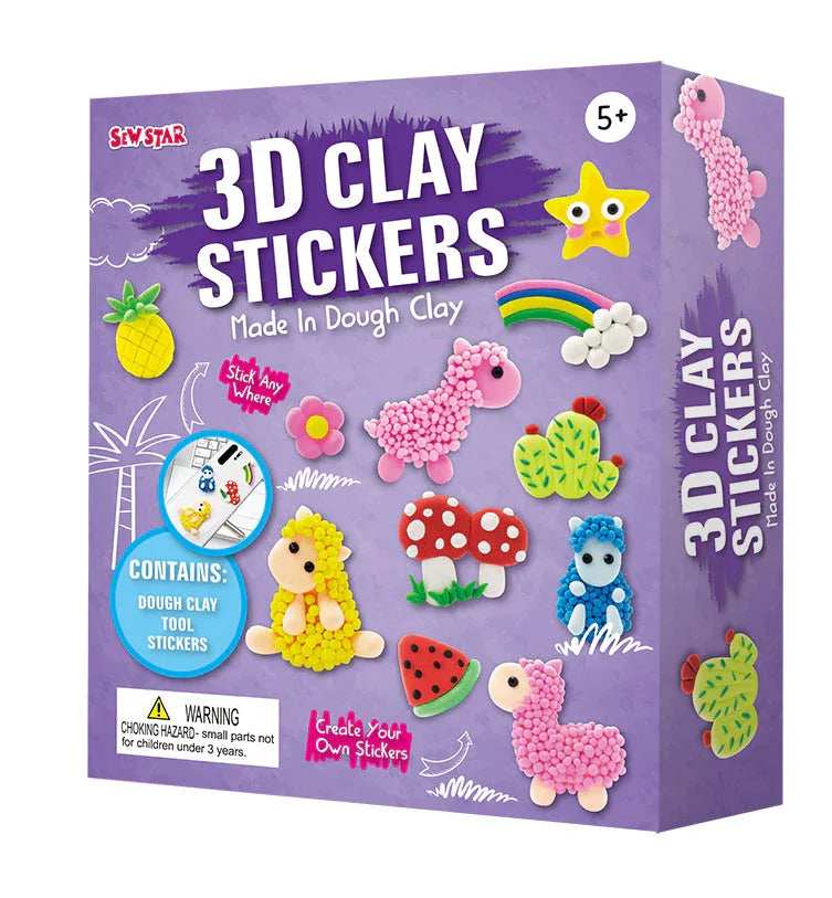 Sew Star Make Your Own 3D Clay Stickers for kids in Kuwait